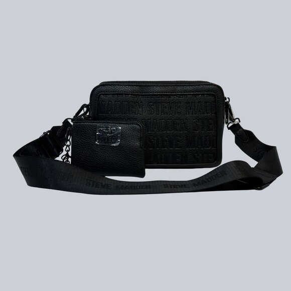 Steve Madden Crossbody Bag Detachable Coin Pouch & Adjustable Strap - Picture 2 of 10